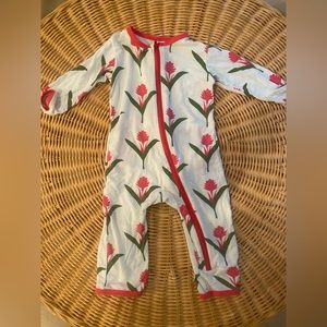 Kickee Pants Ginger Flower Zipper Coverall